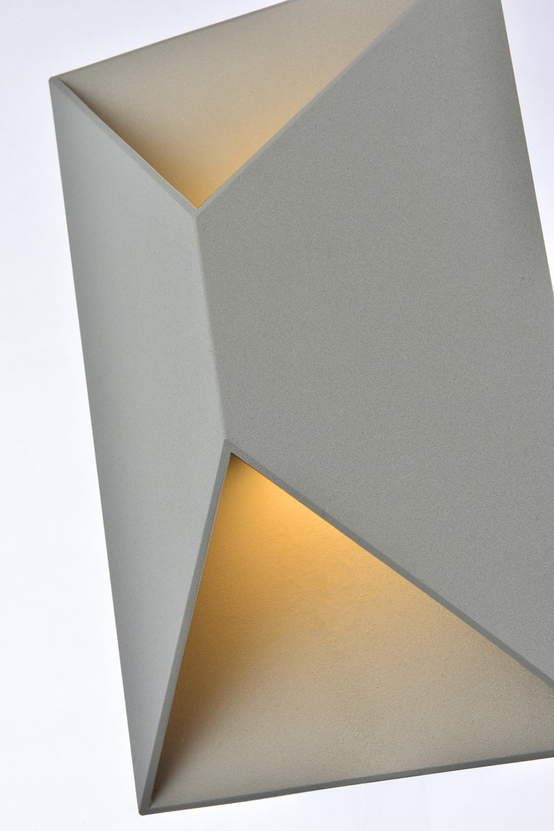 Elegant Lighting - LDOD4022S - LED Outdoor Wall Lamp - Raine - Silver