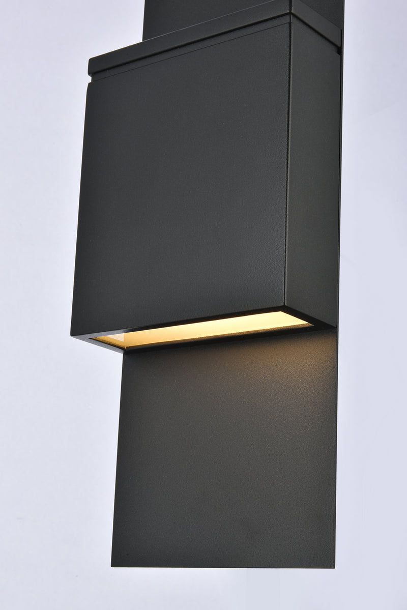 Elegant Lighting - LDOD4024BK - LED Outdoor Wall Lamp - Raine - black