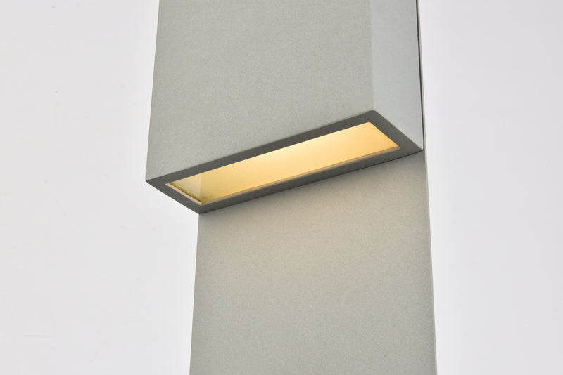 Elegant Lighting - LDOD4024S - LED Outdoor Wall Lamp - Raine - Silver