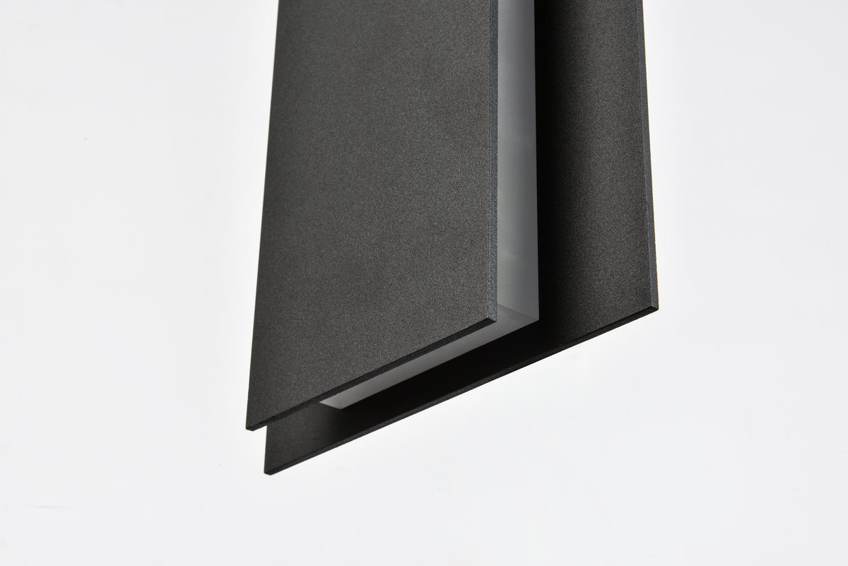 Elegant Lighting - LDOD4033BK - LED Outdoor Wall Lamp - Raine - black