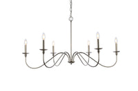 Elegant Lighting - LD5056D42PN - Six Light Chandelier - Rohan - Polished Nickel