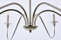 Elegant Lighting - LD5056D42PN - Six Light Chandelier - Rohan - Polished Nickel