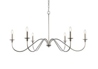 Elegant Lighting - LD5056D48PN - Six Light Chandelier - Rohan - Polished Nickel