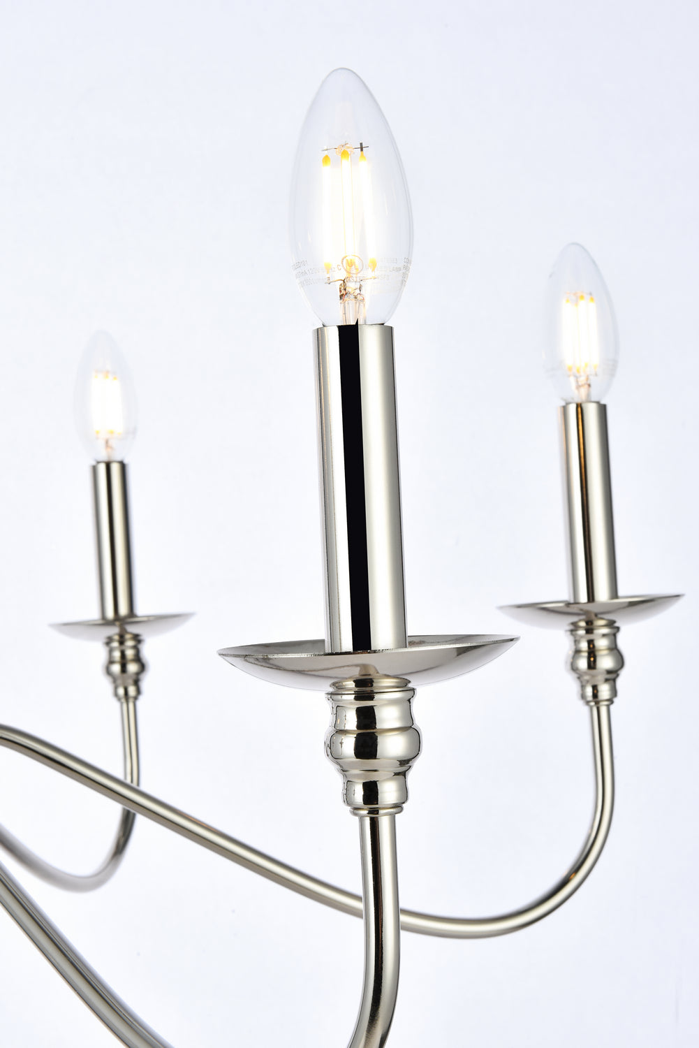 Elegant Lighting - LD5056D48PN - Six Light Chandelier - Rohan - Polished Nickel