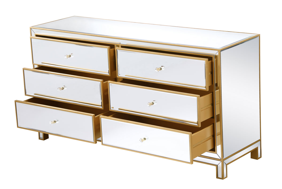 Elegant Lighting - MF72036G - Dresser - REFLEXION - Antique gold