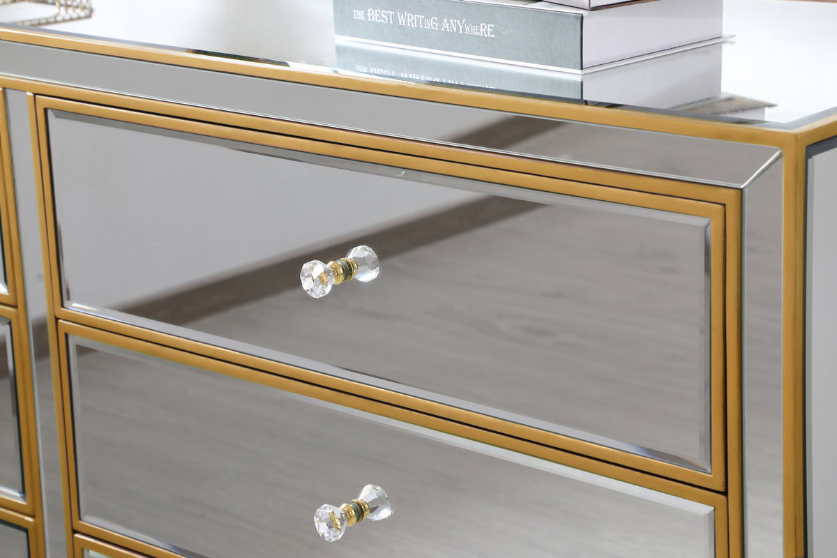 Elegant Lighting - MF72036G - Dresser - REFLEXION - Antique gold