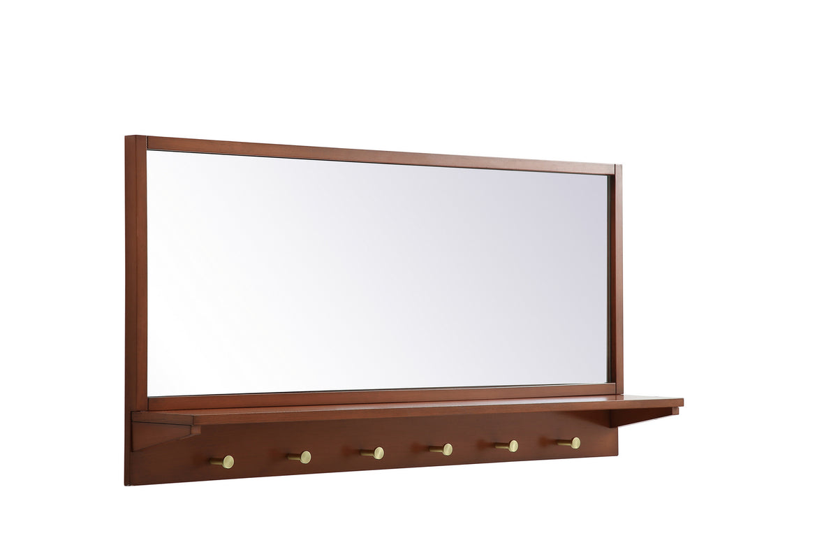 Elegant Lighting - MR504221PE - Mirror - Elle - Pecan