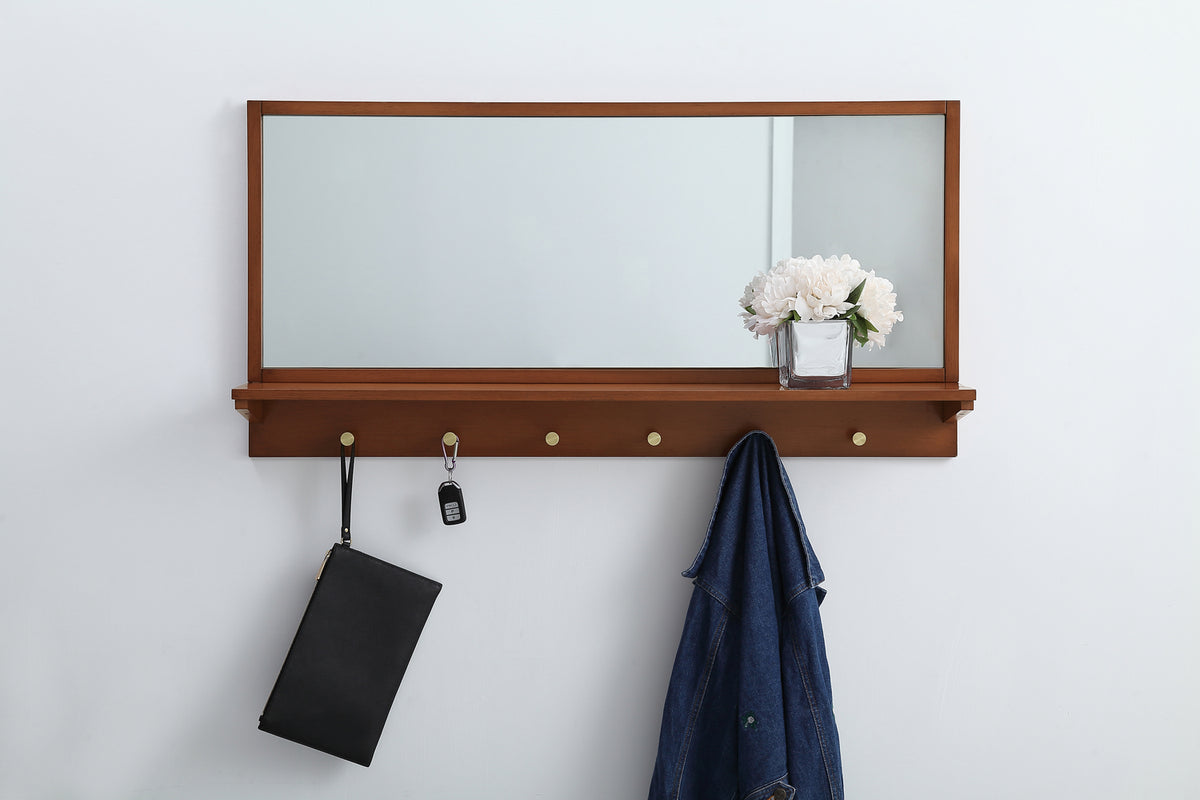 Elegant Lighting - MR504221PE - Mirror - Elle - Pecan
