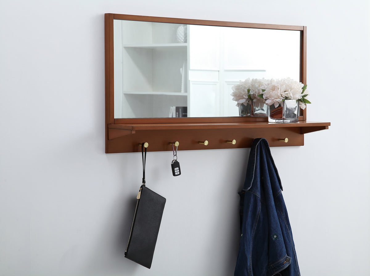 Elegant Lighting - MR504221PE - Mirror - Elle - Pecan