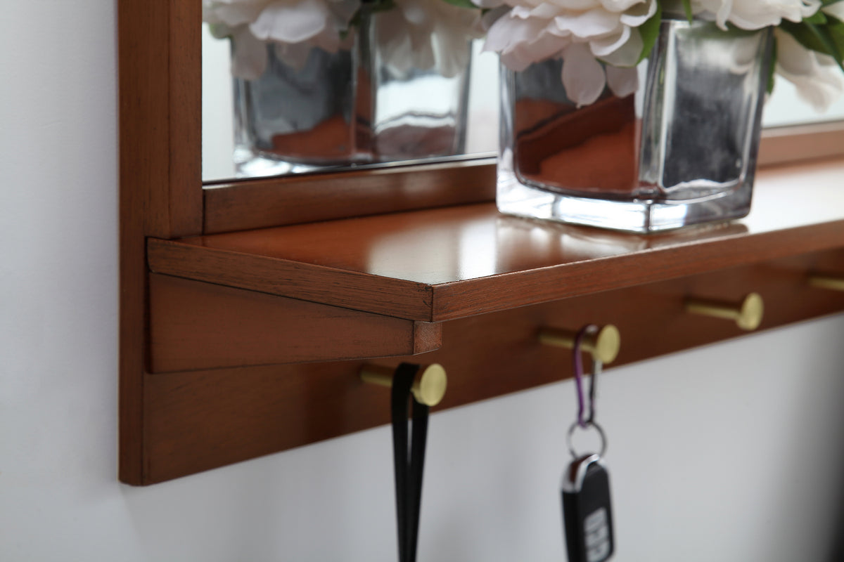 Elegant Lighting - MR504221PE - Mirror - Elle - Pecan