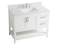 Elegant Lighting - VF16042WH-BS - Bathroom Vanity Set - Aubrey - White