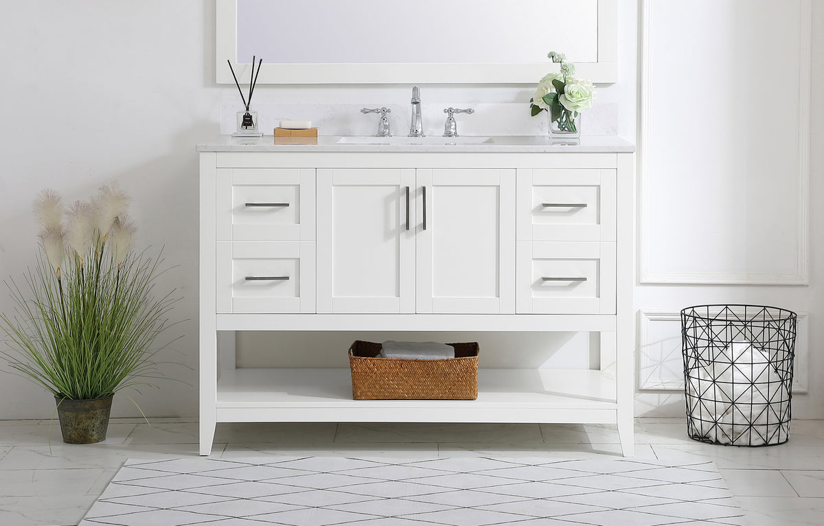 Bathroom Vanity Set from the Aubrey collection in White finish by Elegant Lighting
