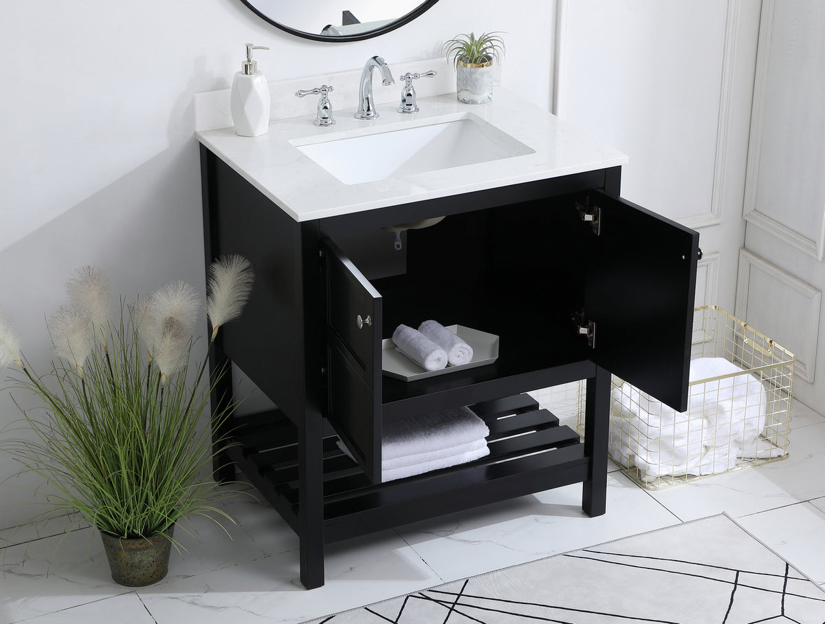 Elegant Lighting - VF16430BK-BS - Bathroom Vanity Set - Theo - Black