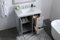 Elegant Lighting - VF17036GR-BS - Bathroom Vanity Set - Moore - Grey