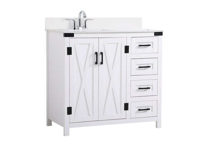 Elegant Lighting Bathroom Vanity Set from the Grant collection in White finish