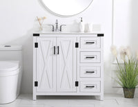 Elegant Lighting - VF90236WH-BS - Bathroom Vanity Set - Grant - White