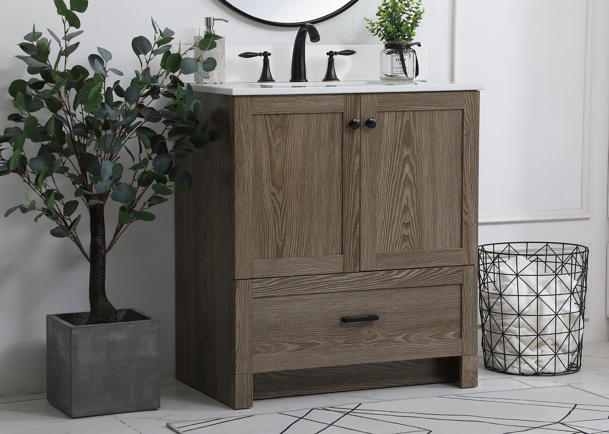 Elegant Lighting - VF2830WO-BS - Bathroom Vanity Set - Soma - weathered oak