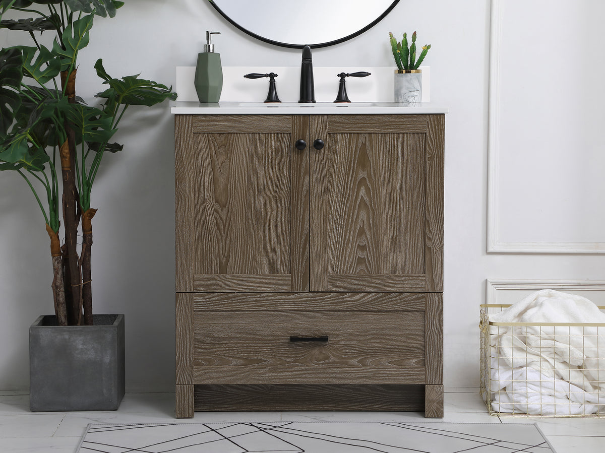 Elegant Lighting - VF2830WO-BS - Bathroom Vanity Set - Soma - weathered oak