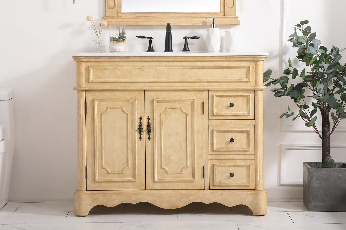 Elegant Lighting - VF30442AB - Bathroom Vanity Set - Francis - Antique Beige