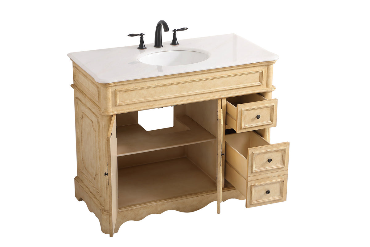 Elegant Lighting - VF30442AB - Bathroom Vanity Set - Francis - Antique Beige