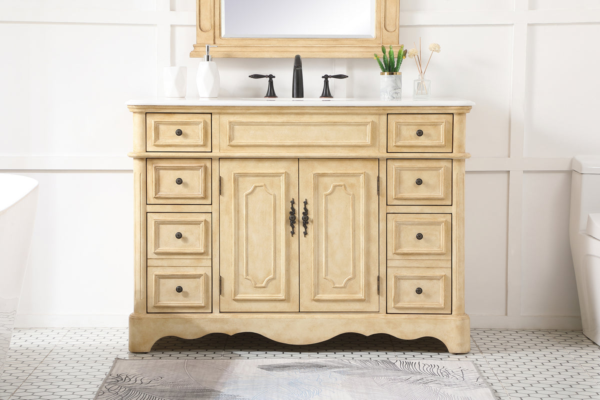 Elegant Lighting - VF30448AB - Bathroom Vanity Set - Francis - Antique Beige