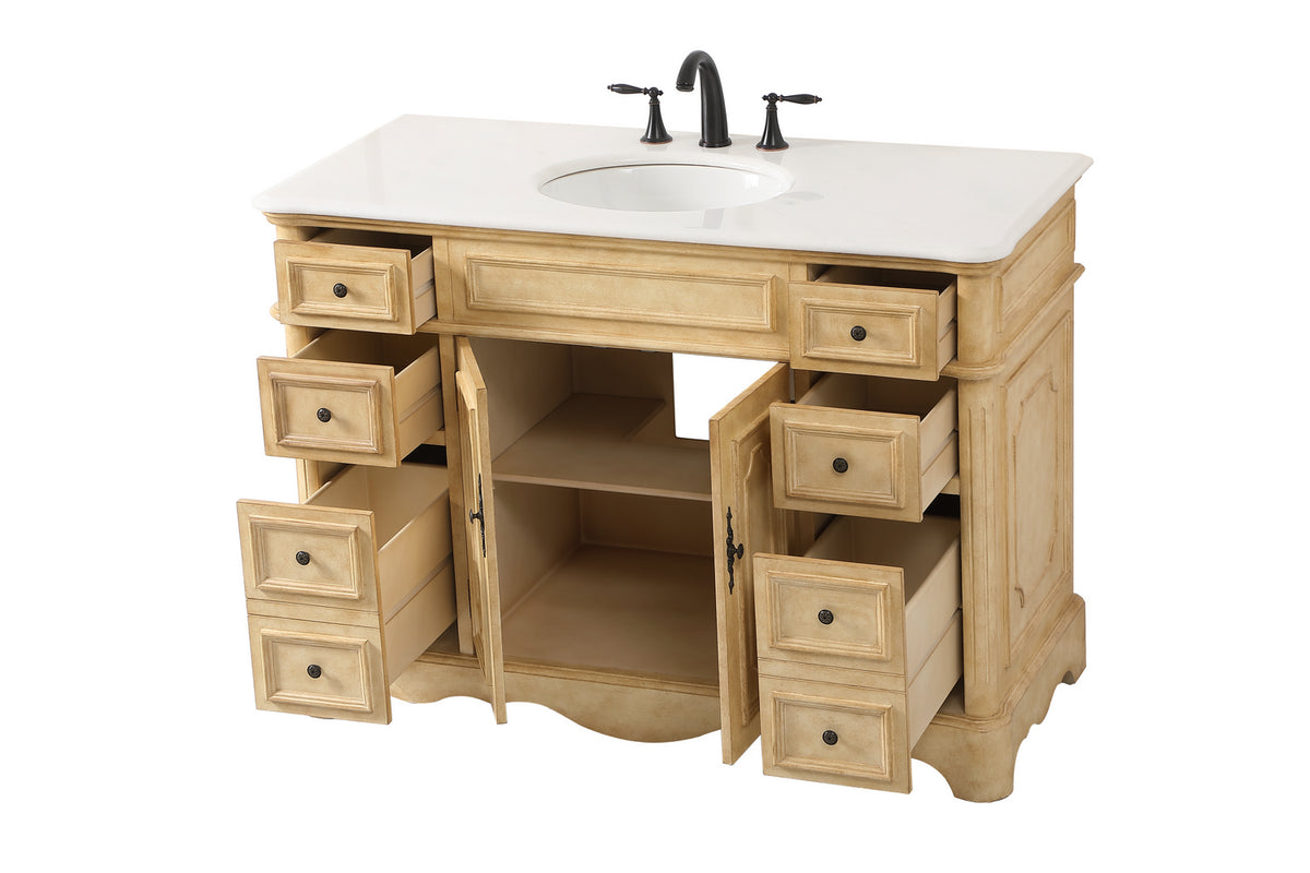 Elegant Lighting - VF30448AB - Bathroom Vanity Set - Francis - Antique Beige