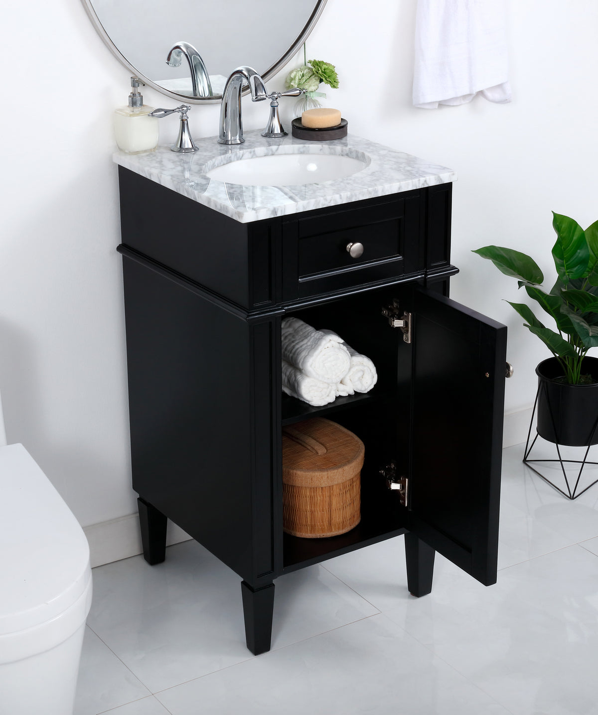 Elegant Lighting - VF12518BK - Bathroom Vanity Set - Park Avenue - Black