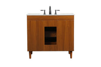 Elegant Lighting - VF47036MTK - Vanity Sink Set - Baldwin - Teak