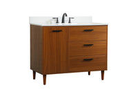 Elegant Lighting - VF47042MTK-BS - Vanity Sink Set - Baldwin - Teak