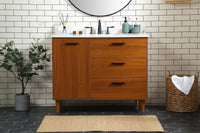 Elegant Lighting - VF47042MTK-BS - Vanity Sink Set - Baldwin - Teak