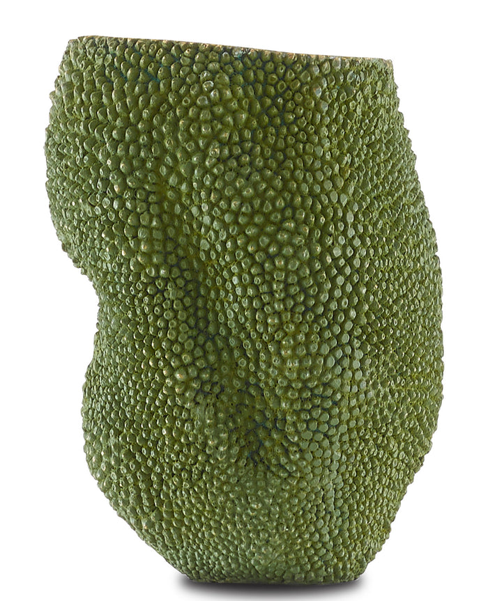 Currey and Company Vase from the Jackfruit collection in Green/Gold finish