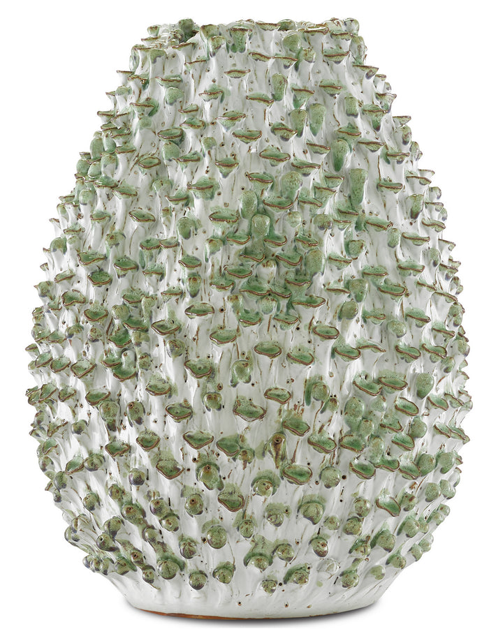 Currey and Company - 1200-0301 - Vase - Milione Collection - White/Green