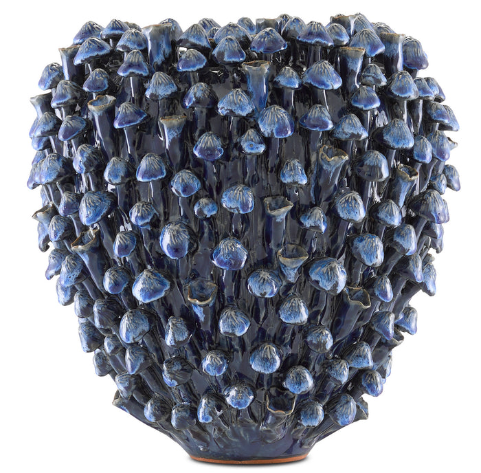 Currey and Company Vase from the Manitapi collection in Blue finish