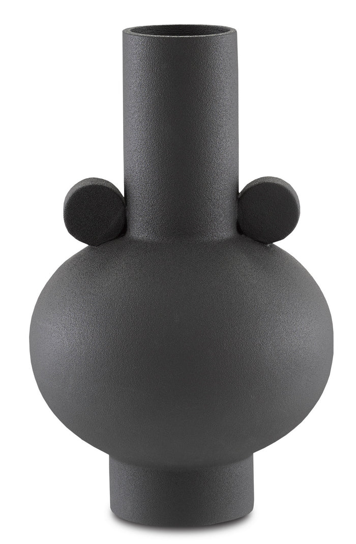 Currey and Company Vase from the Happy collection in Textured Black finish