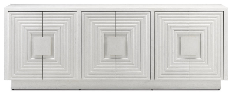 Currey and Company - 3000-0152 - Credenza - Morombe Collection - Cerused White