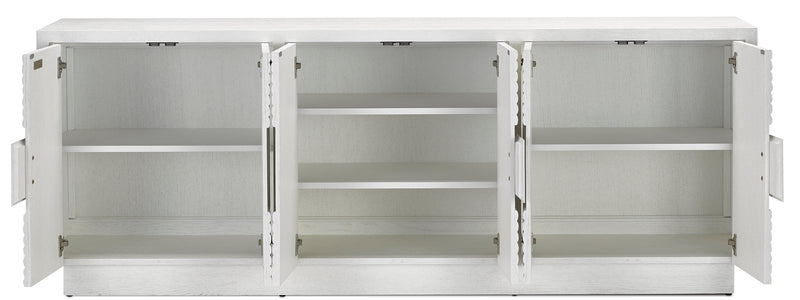 Currey and Company - 3000-0152 - Credenza - Morombe Collection - Cerused White
