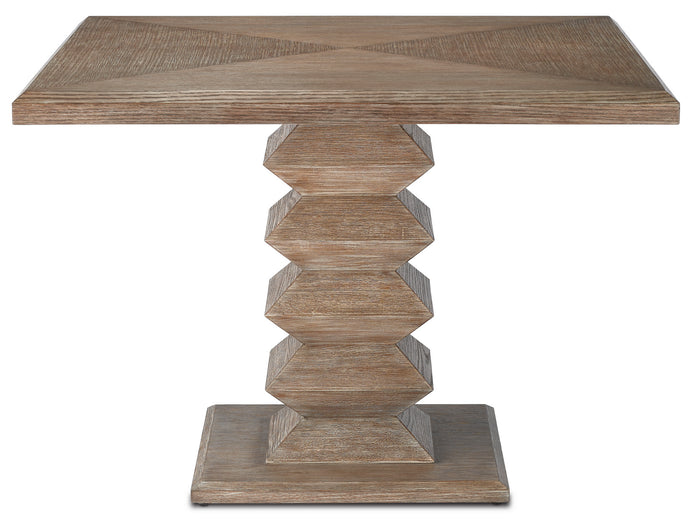 Currey and Company Dining Table from the Sayan collection in Light Pepper finish