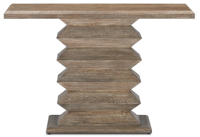 Currey and Company Console Table from the Sayan collection in Light Pepper finish