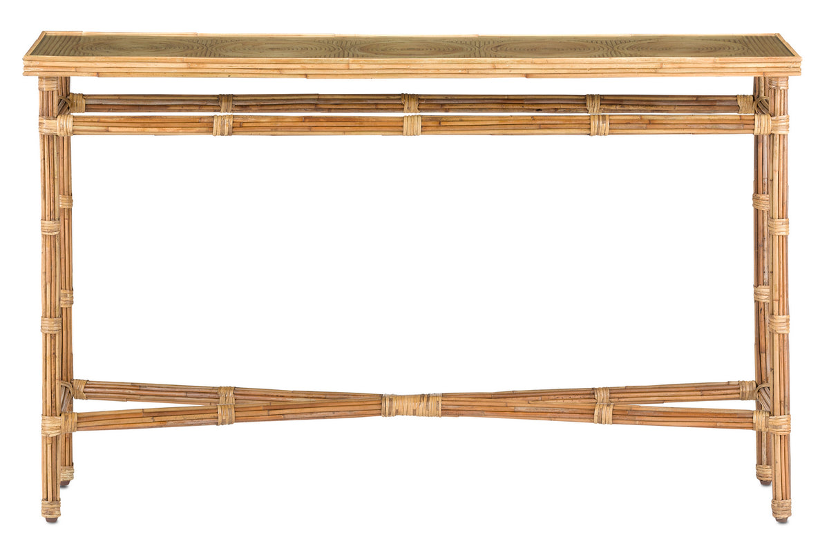 Currey and Company - 3000-0174 - Console Table - Silang Collection - Natural Rattan