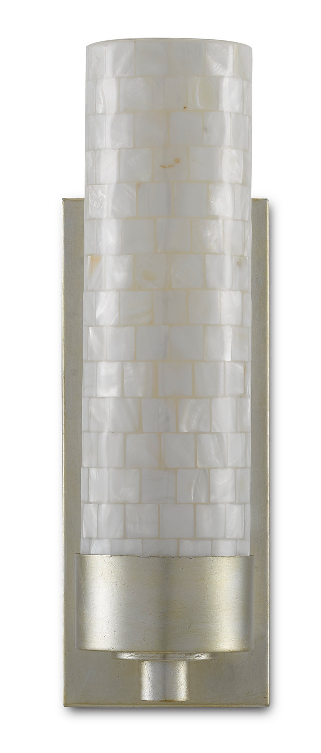 Currey and Company - 5000-0158 - One Light Wall Sconce - Abadan - Natural/Silver Leaf