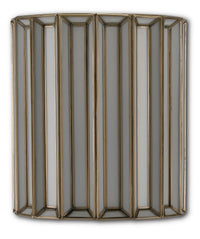 Currey and Company - 5000-0175 - One Light Wall Sconce - Daze - Antique Brass/White