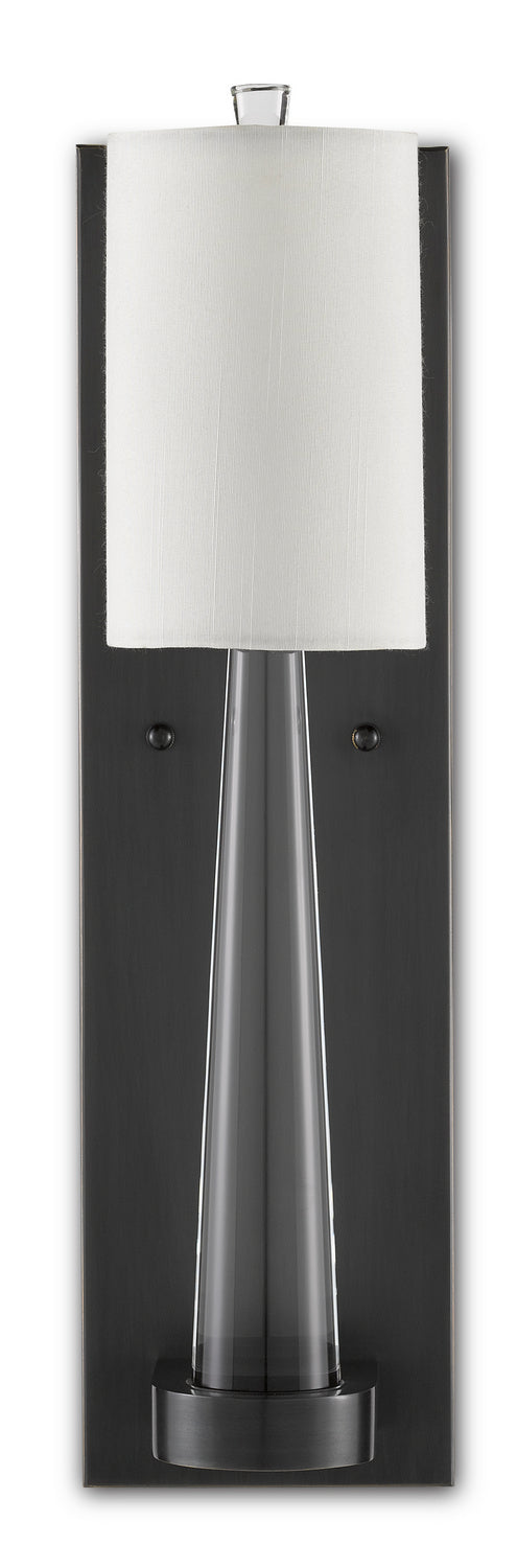 Currey and Company - 5000-0176 - One Light Wall Sconce - Junia - Clear/Oil Rubbed Bronze