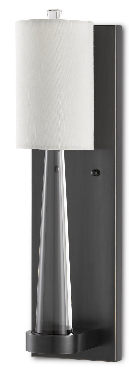 Currey and Company - 5000-0176 - One Light Wall Sconce - Junia - Clear/Oil Rubbed Bronze