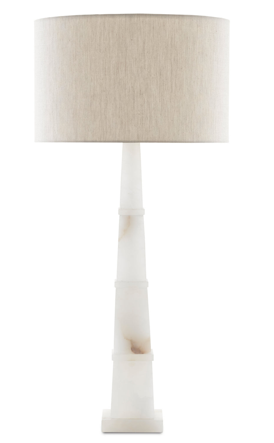 Currey and Company - 6000-0595 - One Light Table Lamp - Alabastro White Table Lamp - Alabaster/Polished Nickel