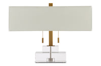 Currey and Company - 6000-0602 - Two Light Table Lamp - Chiara Table Lamp - Clear/Antique Brass