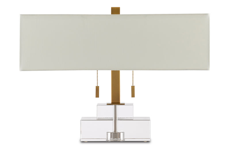 Currey and Company - 6000-0602 - Two Light Table Lamp - Chiara Table Lamp - Clear/Antique Brass