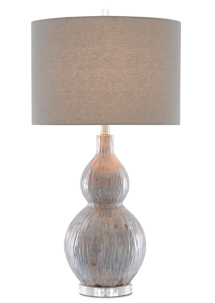 Currey and Company One Light Table Lamp from the Idyll collection in Gray/Blue/Taupe/Clear finish