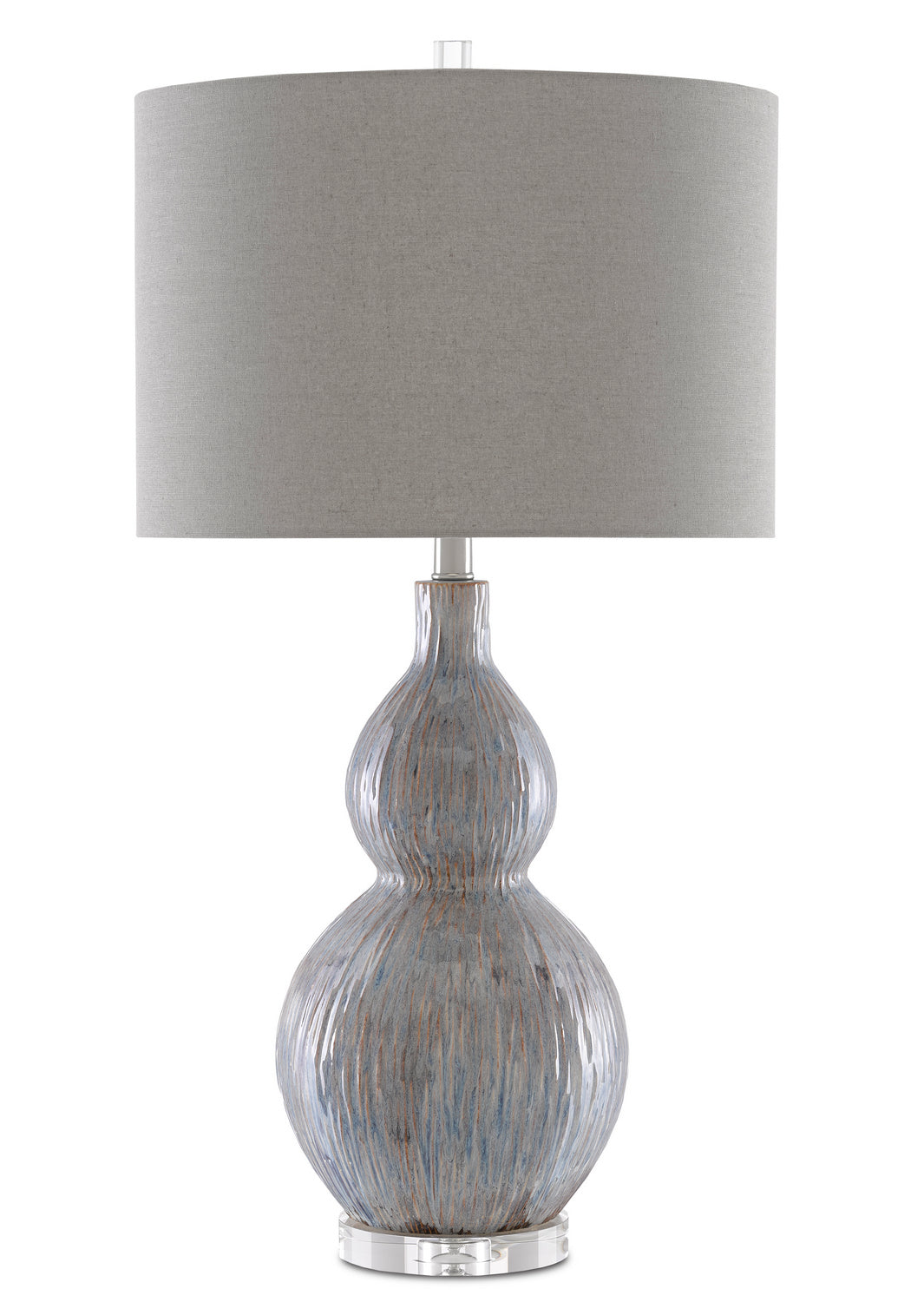 Currey and Company - 6000-0610 - One Light Table Lamp - Idyll Table Lamp - Gray/Blue/Taupe/Clear