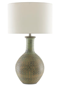 Currey and Company - 6000-0611 - One Light Table Lamp - Loro - Dark Moss Green/Gold
