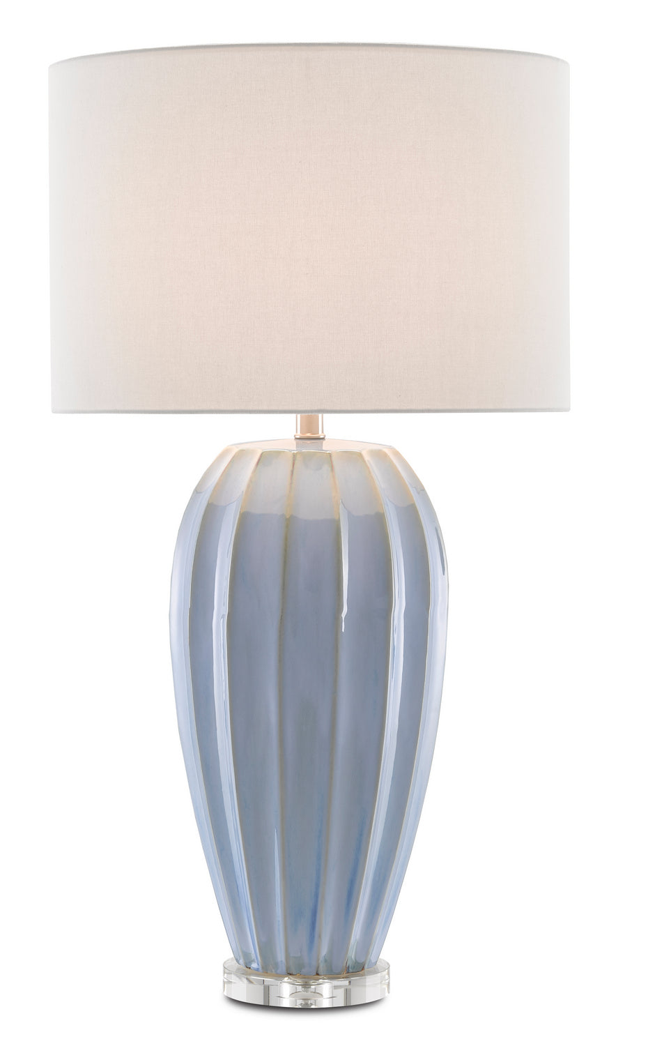 One Light Table Lamp from the Bluestar Blue Table Lamp collection in Light Blue/Clear finish by Currey and Company